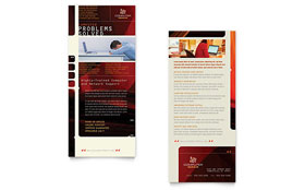 Computer Repair Rack Card Template - Word, Publisher, InDesign, Illustrator, Pages, QuarkXPress, CorelDraw