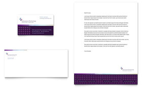 Information Technology Consultants Business Card & Letterhead Template - Word, Publisher, InDesign, Illustrator, Pages, QuarkXPress, CorelDraw