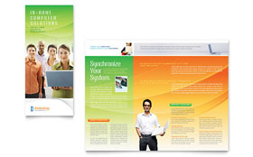 Computer & IT Services Trifold Brochure Template - Word, Publisher, InDesign, Illustrator, Pages, QuarkXPress, CorelDraw