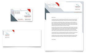 Computer Solutions Business Card & Letterhead Template - Word, Publisher, InDesign, Illustrator, Pages, QuarkXPress, CorelDraw