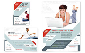 Computer Solutions Flyer & Ad Template - Word, Publisher, InDesign, Illustrator, Pages, QuarkXPress, CorelDraw