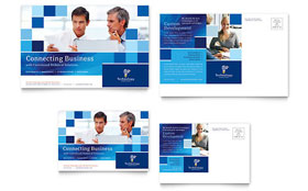 Technology Consulting & IT Postcard Template - Word, Publisher, InDesign, Illustrator, Pages, QuarkXPress, CorelDraw