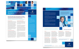 Technology Consulting & IT Datasheet Template - Word, Publisher, InDesign, Illustrator, Pages, QuarkXPress, CorelDraw