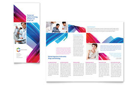 Software Solutions Trifold Brochure Template - Word, Publisher, InDesign, Illustrator, Pages, QuarkXPress, CorelDraw