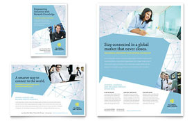 Global Network Services Flyer & Ad Template - Word, Publisher, InDesign, Illustrator, Pages, QuarkXPress, CorelDraw