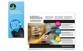 Smartphone Repair Trifold Brochure Template - Word, Publisher, InDesign, Illustrator, Pages, QuarkXPress, CorelDraw