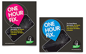 Smartphone Repair Poster Template - Word, Publisher, InDesign, Illustrator, Pages, QuarkXPress, CorelDraw