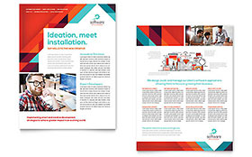 Application Software Developer Datasheet Template - Word, Publisher, InDesign, Illustrator, Pages, QuarkXPress, CorelDraw