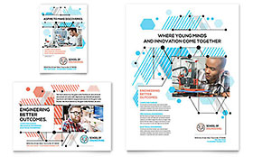 Computer Engineering Flyer & Ad Template - Word, Publisher, InDesign, Illustrator, Pages, QuarkXPress, CorelDraw