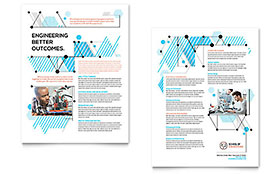 Computer Engineering Datasheet Template - Word, Publisher, InDesign, Illustrator, Pages, QuarkXPress, CorelDraw