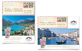 Italy Travel Poster Template - Word, Publisher, InDesign, Illustrator, Pages, QuarkXPress, CorelDraw