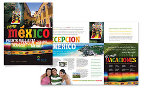 Mexico Travel Brochure Template - Word, Publisher, InDesign, Illustrator, Pages, QuarkXPress, CorelDraw
