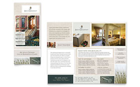Boutique Hotel Trifold Brochure Template - Word, Publisher, InDesign, Illustrator, Pages, QuarkXPress, CorelDraw