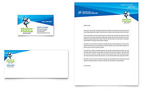 Fishing Charter & Guide Business Card & Letterhead Template - Word, Publisher, InDesign, Illustrator, Pages, QuarkXPress, CorelDraw