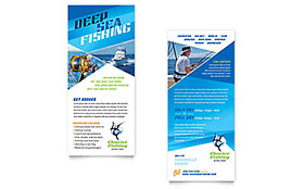 Fishing Charter & Guide Rack Card Template - Word, Publisher, InDesign, Illustrator, Pages, QuarkXPress, CorelDraw