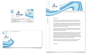 Renewable Energy Consulting Business Card & Letterhead Template - Word, Publisher, InDesign, Illustrator, Pages, QuarkXPress, CorelDraw