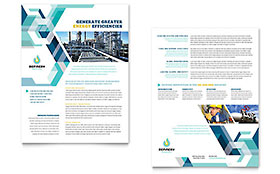 Oil & Gas Company Datasheet Template - Word, Publisher, InDesign, Illustrator, Pages, QuarkXPress, CorelDraw