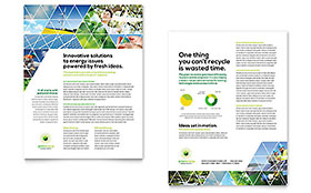 Green Energy Consultant Datasheet Template - Word, Publisher, InDesign, Illustrator, Pages, QuarkXPress, CorelDraw