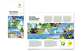Green Energy Consultant Trifold Brochure Template - Word, Publisher, InDesign, Illustrator, Pages, QuarkXPress, CorelDraw