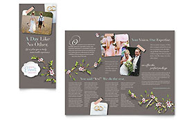 Wedding Planner Trifold Brochure Template - Word, Publisher, InDesign, Illustrator, Pages, QuarkXPress, CorelDraw