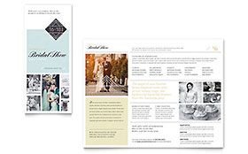 Bridal Show Trifold Brochure Template - Word, Publisher, InDesign, Illustrator, Pages, QuarkXPress, CorelDraw