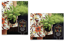 Garden Plants Sale Poster Template - Word, Publisher, InDesign, Illustrator, Pages, QuarkXPress, CorelDraw
