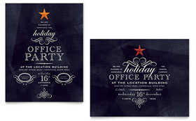 Office Holiday Party Poster Template - Word, Publisher, InDesign, Illustrator, Pages, QuarkXPress, CorelDraw