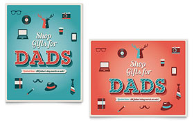 Father's Day Sale Poster Template - Word, Publisher, InDesign, Illustrator, Pages, QuarkXPress, CorelDraw