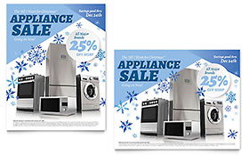 Kitchen Appliance Sale Poster Template - Word, Publisher, InDesign, Illustrator, Pages, QuarkXPress, CorelDraw